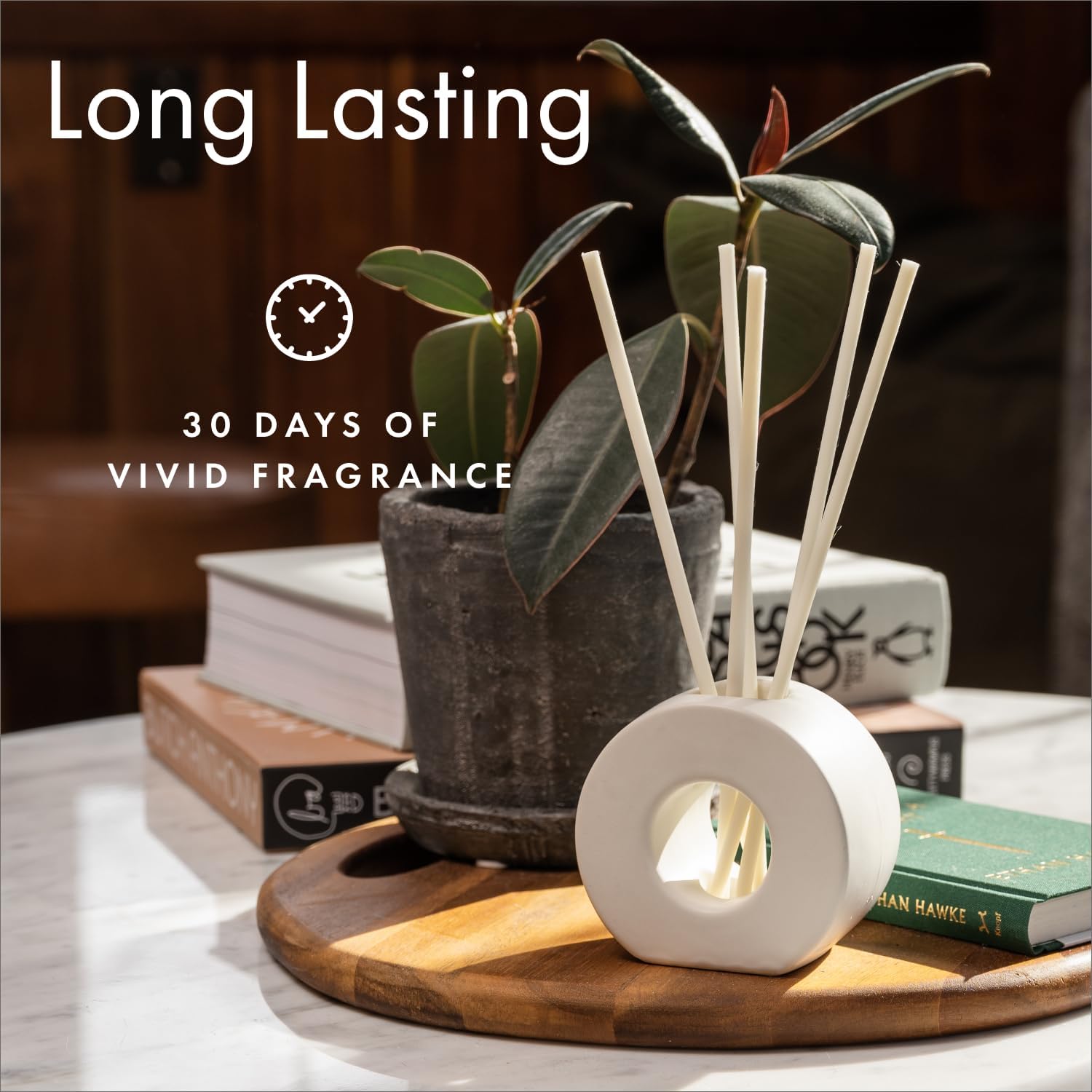 ScentAir Infused Liquidless Reeds | Includes 25 Flameless Reeds and 1 Decorative Vase, White | Essential Oil Aroma Diffuser Sticks | Fresh Spa Scents | Gifting Fragrance | Eucalyptus Mint - Image 2