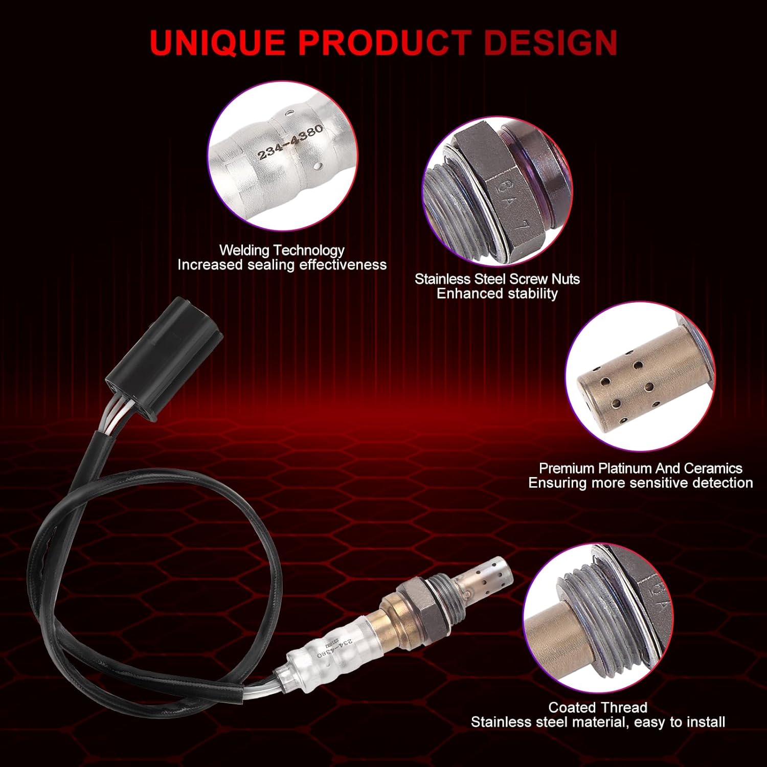 Pack of 2 O2 Oxygen Sensor Upstream 234-9039 and Downstream 234-4380 Compatible with Nissan Sentra 2.0L Versa 1.8L 2008 2009 Cube 1.8L Replace 22693-1AA0B 22693-ZJ60B 226A0-ET000 226A0-JA10C