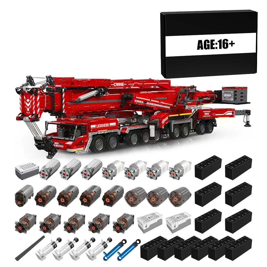 LTM 11200 Bloc de serrage pour grue sur chenilles 8506 pièces pour camion grue MOC excavatrice camion grue véhicule de construction avec 20 moteurs et trois étapes