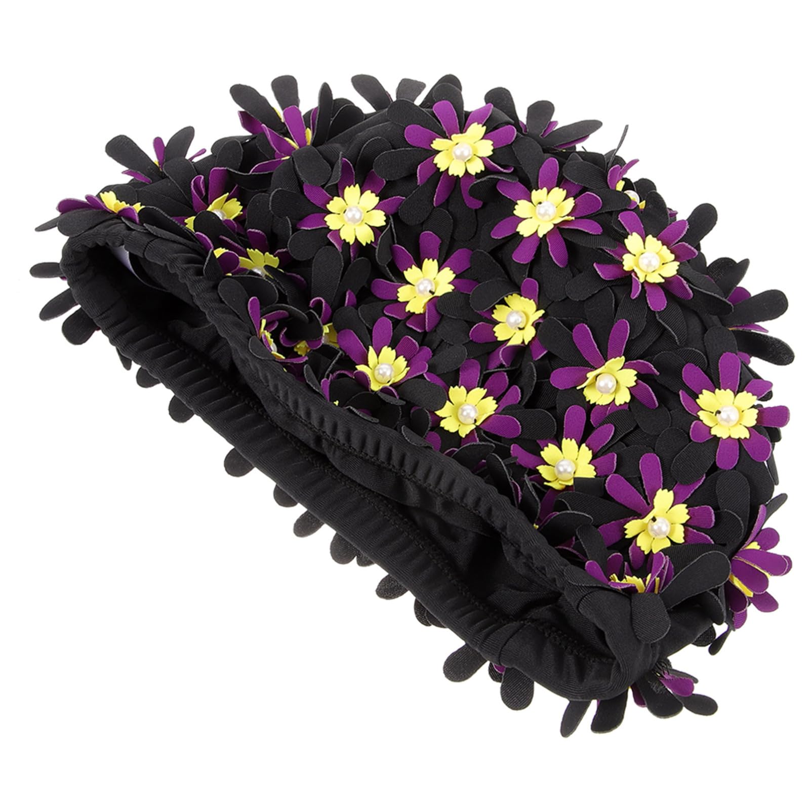 Abaodam Aumentar El Sombrero De Natación De Flores Mujeres De Sombrero De Baño Gorro De Baño Chicas Gorro De Baño para El Cabello Nadar Largo Tapa Poliéster