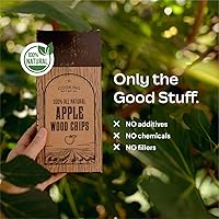 Vista 6 de Gran paquete de virutas de madera para ahumador - Paquete de variedad de 6 sabores de virutas de madera natural - Manzana, nogal, cereza, melocotón