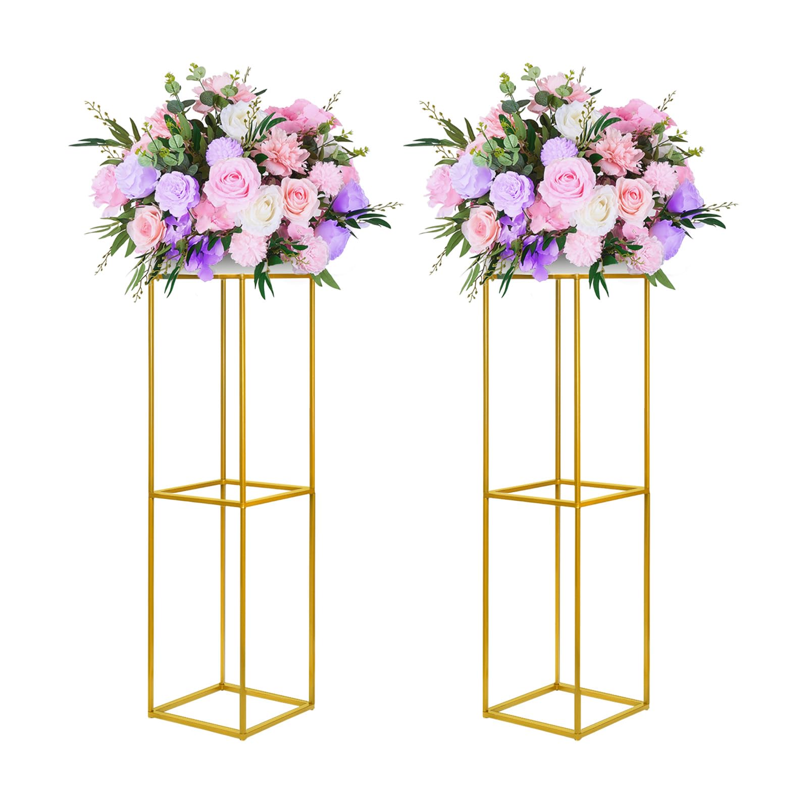Aliy様　5-2 大理石　置台 Amazon.com : YALLOVE 2 Pcs 31.5 Inch Metal Flower Stand