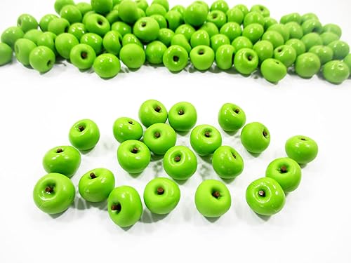 Miniatura 4 de Casa de muñecas en miniatura Lote de comida 20 Manzana verde Suministro de fruta Deco para encantos Casa de muñecas Comida - 6876