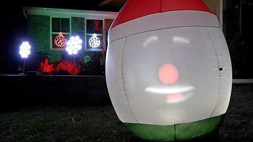 Miniatura 6 de Muñeco de nieve inflable animado de Mr. Chill Talking con pantalla HD integrada de 56 pulgadas y proyector integrado + altavoz incluye 30 minutos de