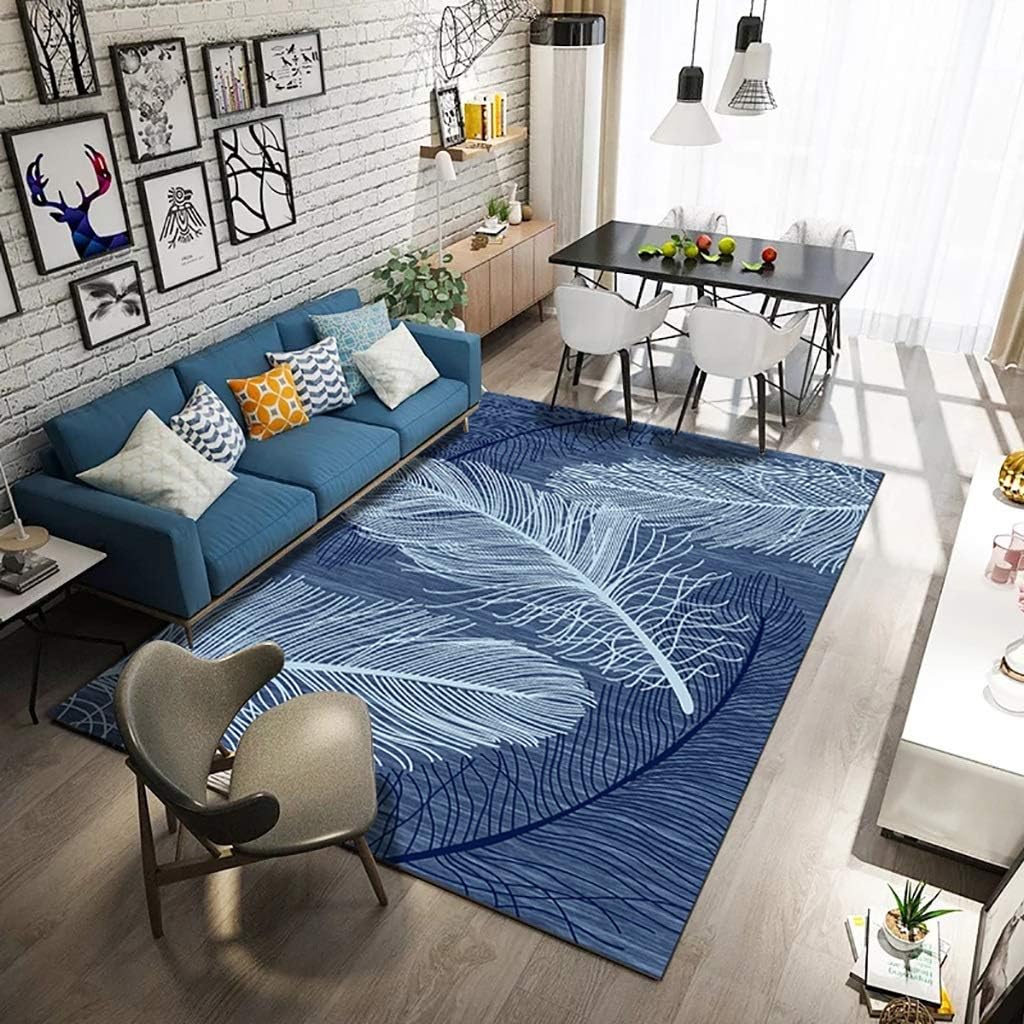 Carpets & Rugs Simple modern feather pattern carpet living room bedroom carpet children bedside blanket window pad floor mat Rugs for Bedrooms Living Room Kids Rooms Decor