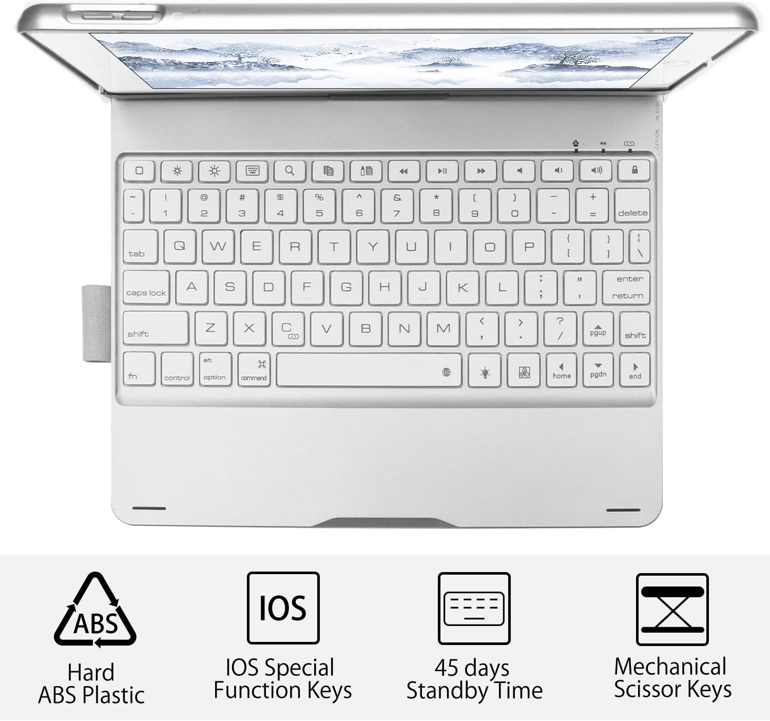 Best Deal Touchpad Keyboard Case for iPad Pro 12.9 2021/2020/2018[5th/4th/3th Gen],iPad Pro 12.9 Case with 7 RGB Backlight Colors,Slim Keyboard,360°Rotatable,Apple Pencil Holder (White)
