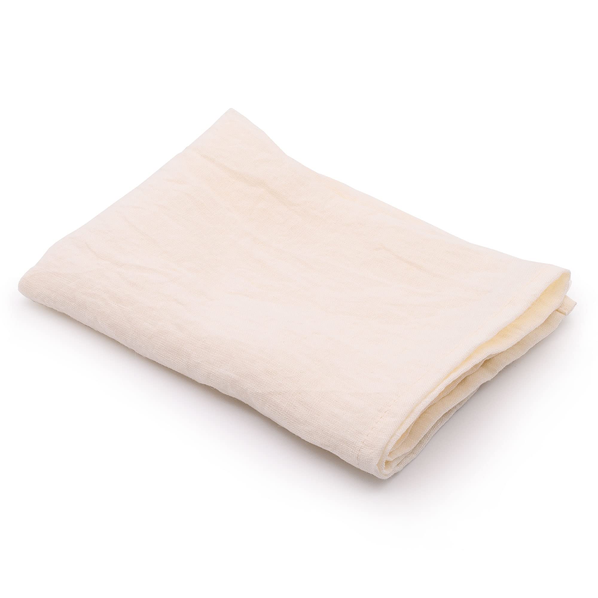 SyuRo - Strofinaccio in lino intrecciato a mano, colore: bianco
