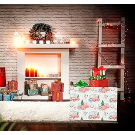 CLOCOR Rectangular Storage Basket Empty,Gift Basket,Waterproof Storage Bin with Handles,Room Decor(Christmas Gift Car)