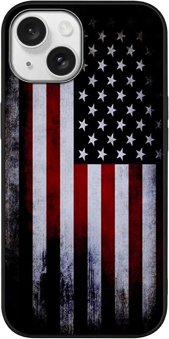 Compatible with iPhone 15 Case American Flag Pattern