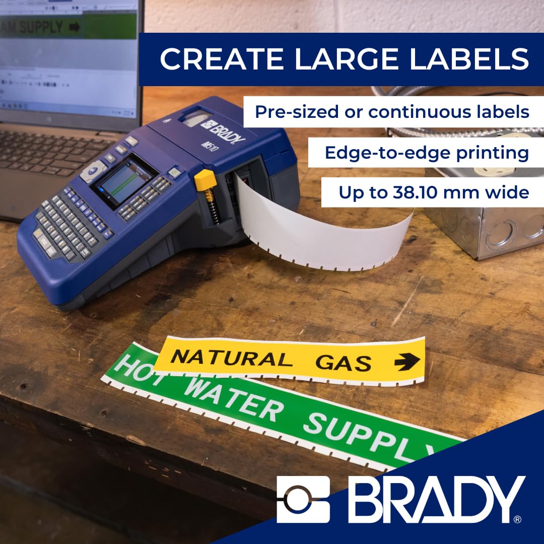 Brady M510 Stampante Portatile per Etichette + Software – Dispositivo di Etichettatura Industriale Resistente agli Agenti Chimici – Incl. 1 Cartuccia – Sostituisce BMP51