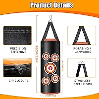Vista 2 de Hanging Punching Bag for Kids, 2FT PU Leather Kicking Bag with Boxing Bag Gloves, Heavy Bag Boxing Equipment for Training Karate Muay Thai Kick
