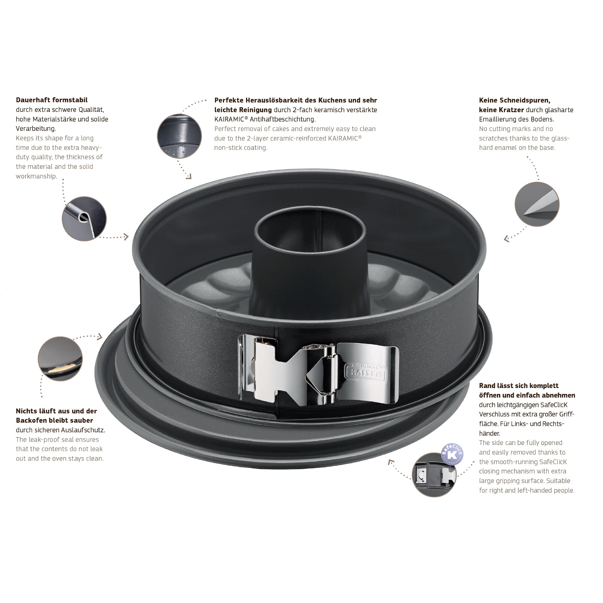 ORIGINAL KAISER La Forme Plus - Molde rosco con doble base desmontable antiadherente Ø 28cm