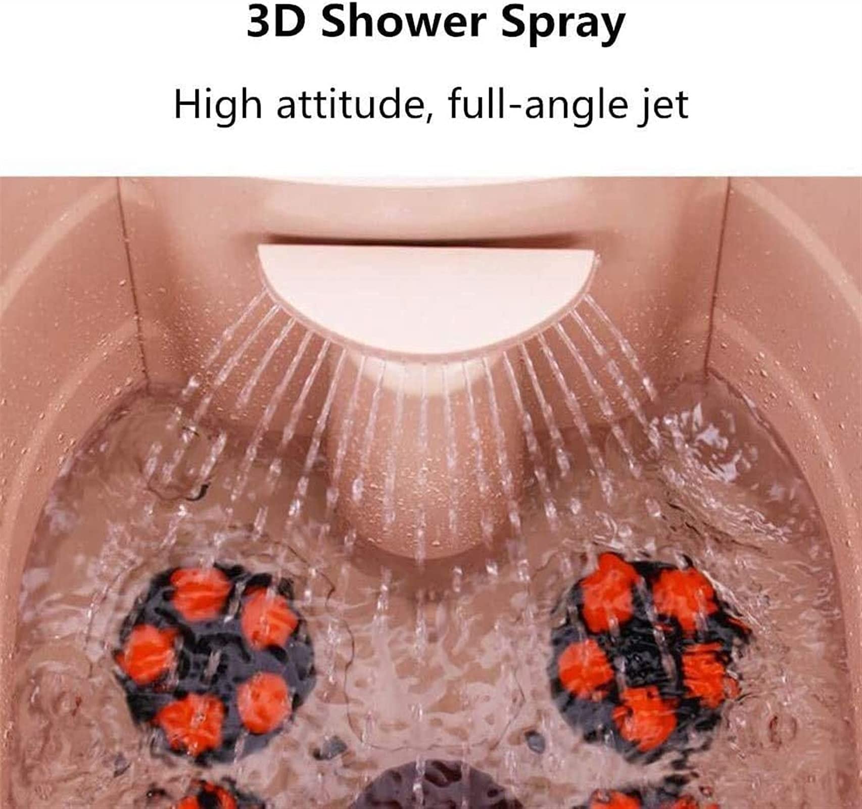 Idromassaggiatore Plantare Elettrico con Bolle Calore Vibrazione, Schermo LED, Spray Doccia 3D può Alleviare L'affaticamento E Favorire La Circolazione Sanguigna