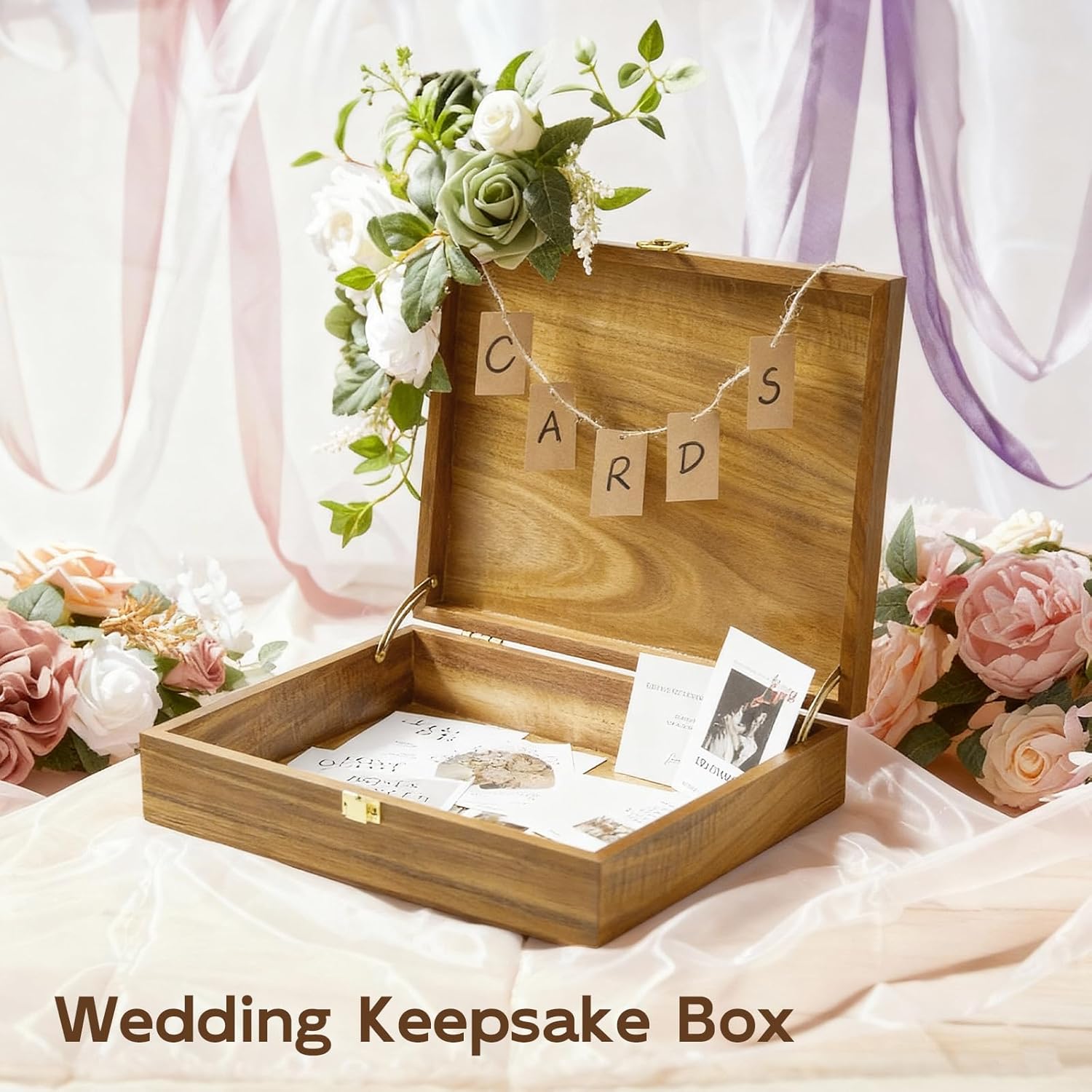 Acacia Wood Keepsake Box, Large Decorative Box, Memories Box with Lids, Wedding Keepsake Box, Jewelry Box, Prayer box, Wooden Gift Box,