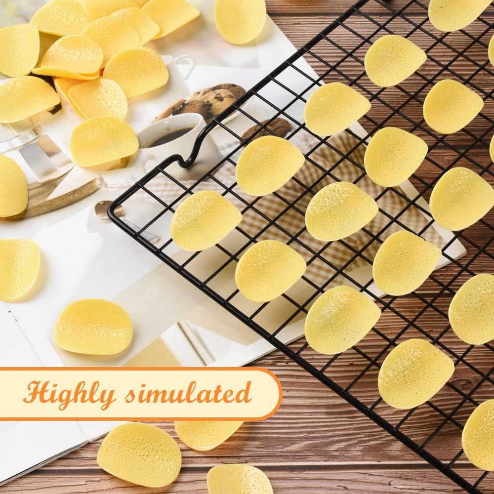 Artificial Potato Chips, 50Pcs Fake Potato Chips Snack Realistic Fast Food Models for Food Model Home Kitchen Decor Market Display Props