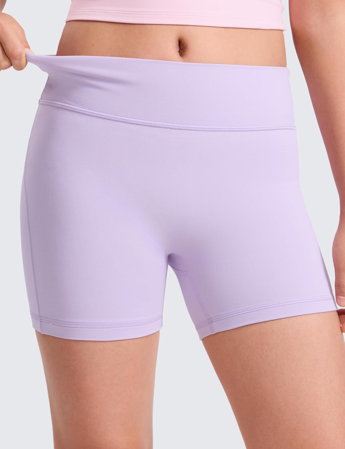 CRZ YOGA Girls Butterluxe No Front Seam Athletic Biker Shorts - Dance Casual Yoga Kids Teen Summer