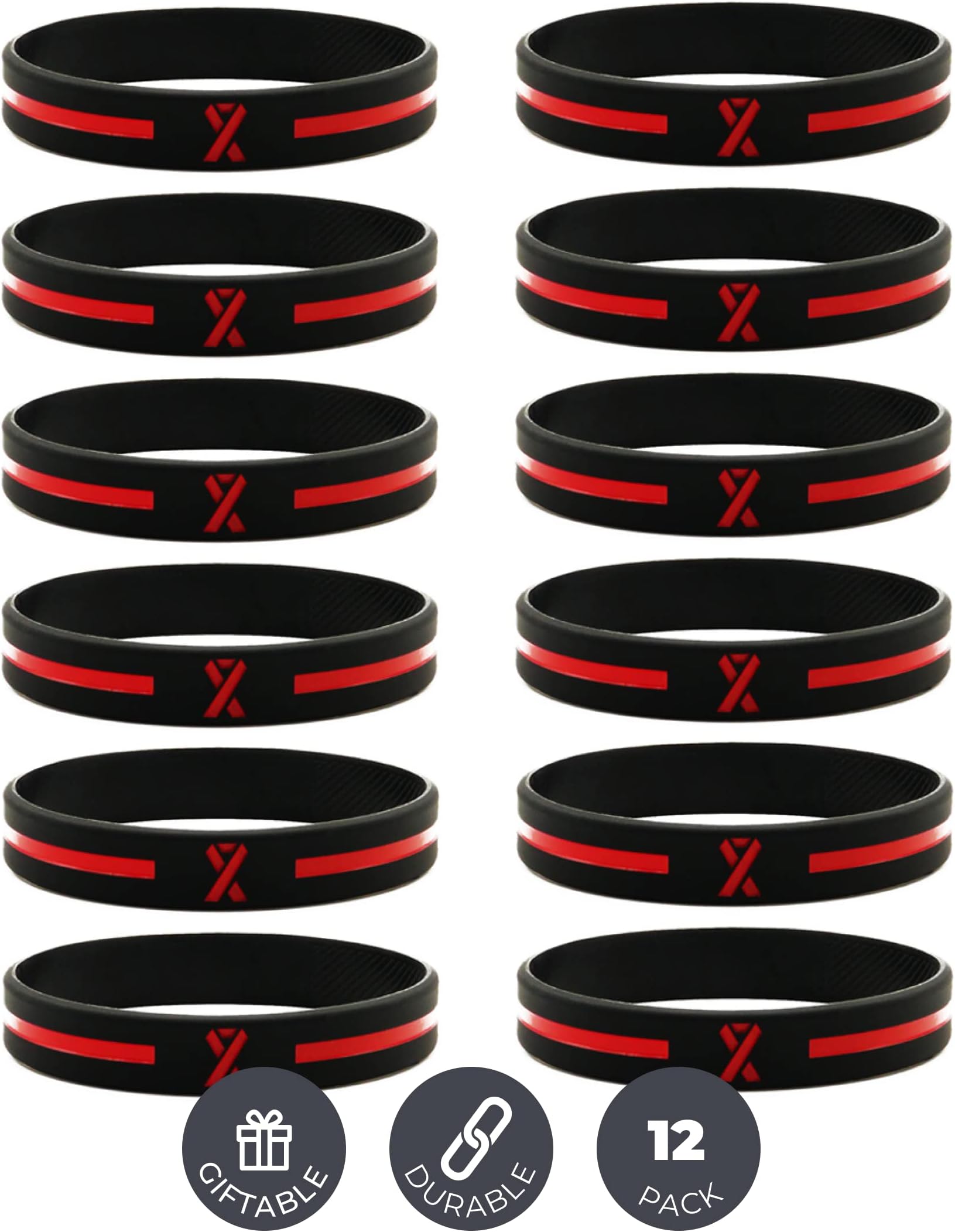 Inkstone Yellow Awareness Ribbon Bracelets Silicone Rubber