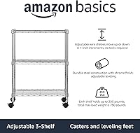 Vista 4 de Yaxa Basics Adjustable, Heavy Duty Storage Shelving Unit