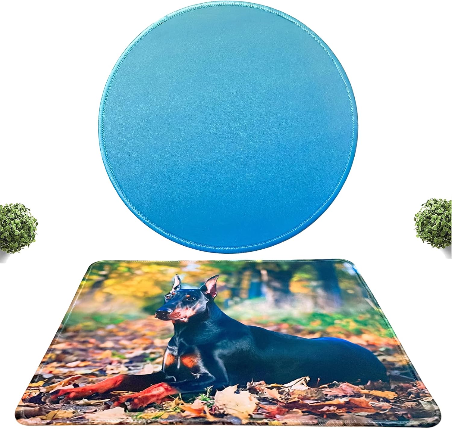 sgymx 2 Mouse Pads Blue Animal Mouse Pad 11.8x9.5 & 9.5x9.5