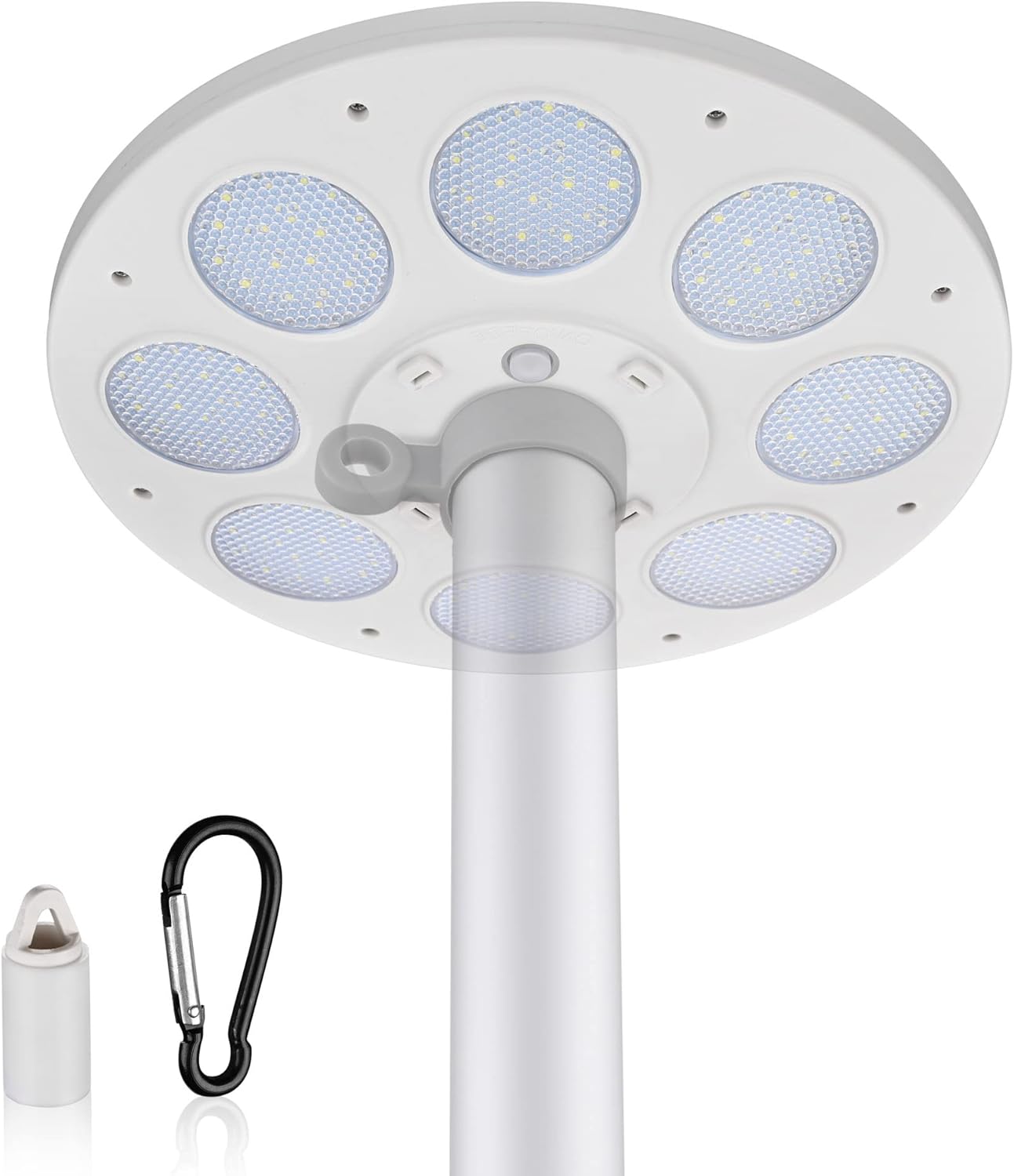 Yescom 136 LED Solar Light for Residential Flagpoles 680 Lumen Solar Powered Flag Pole Light Super Bright Coverage Auto Lamp Night Downlight for Outdoor Yard Garden Beside House Camper Gray