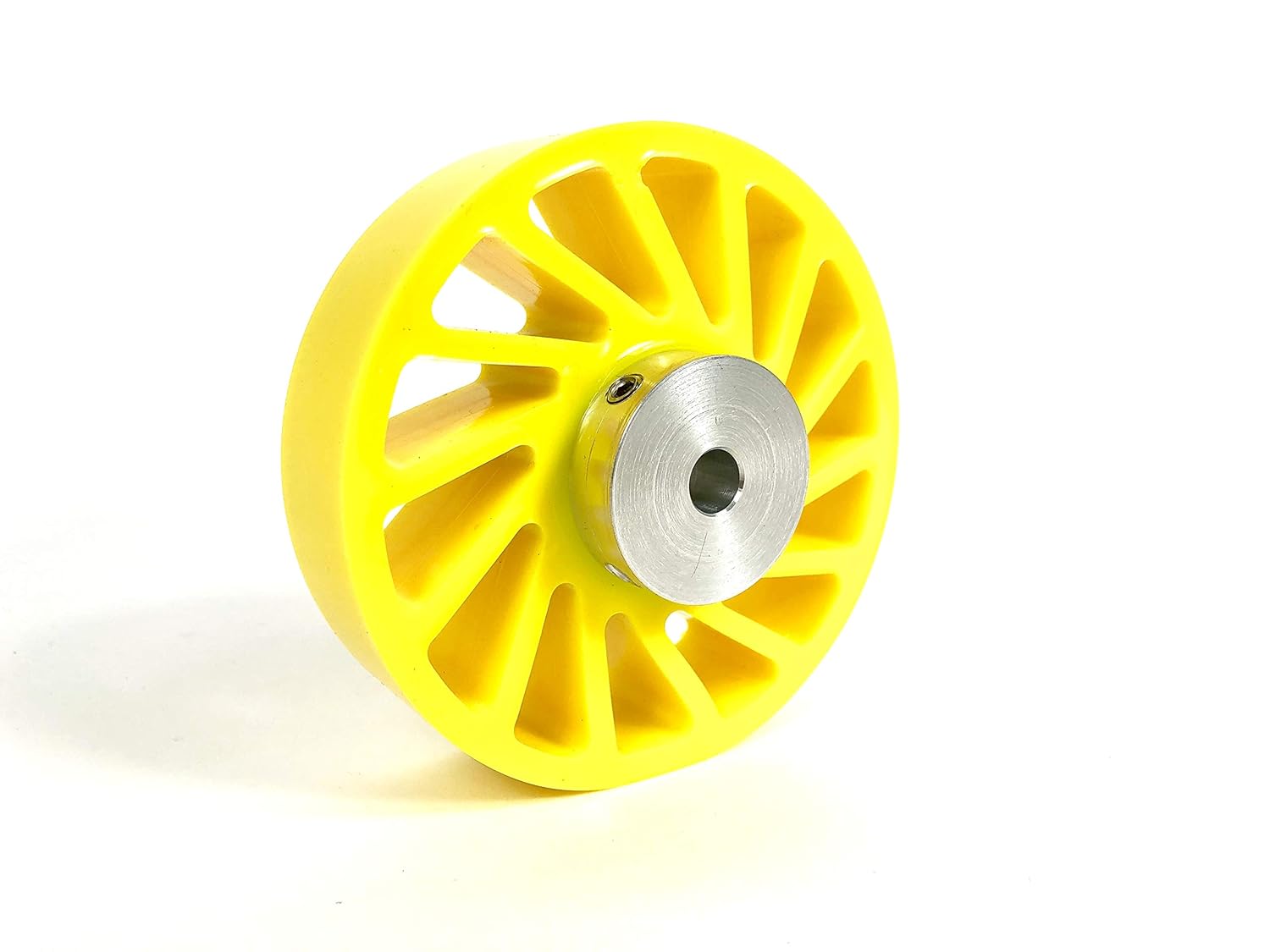 ML6 Precision Polyurethane No Crush Wheel - 4.000" O.D x 1.00" Wide x 0.500" Bore. Aluminum Core with Set Screws. ML6-40 Shore A Polyurethane (Yellow): Industrial & Scientific
