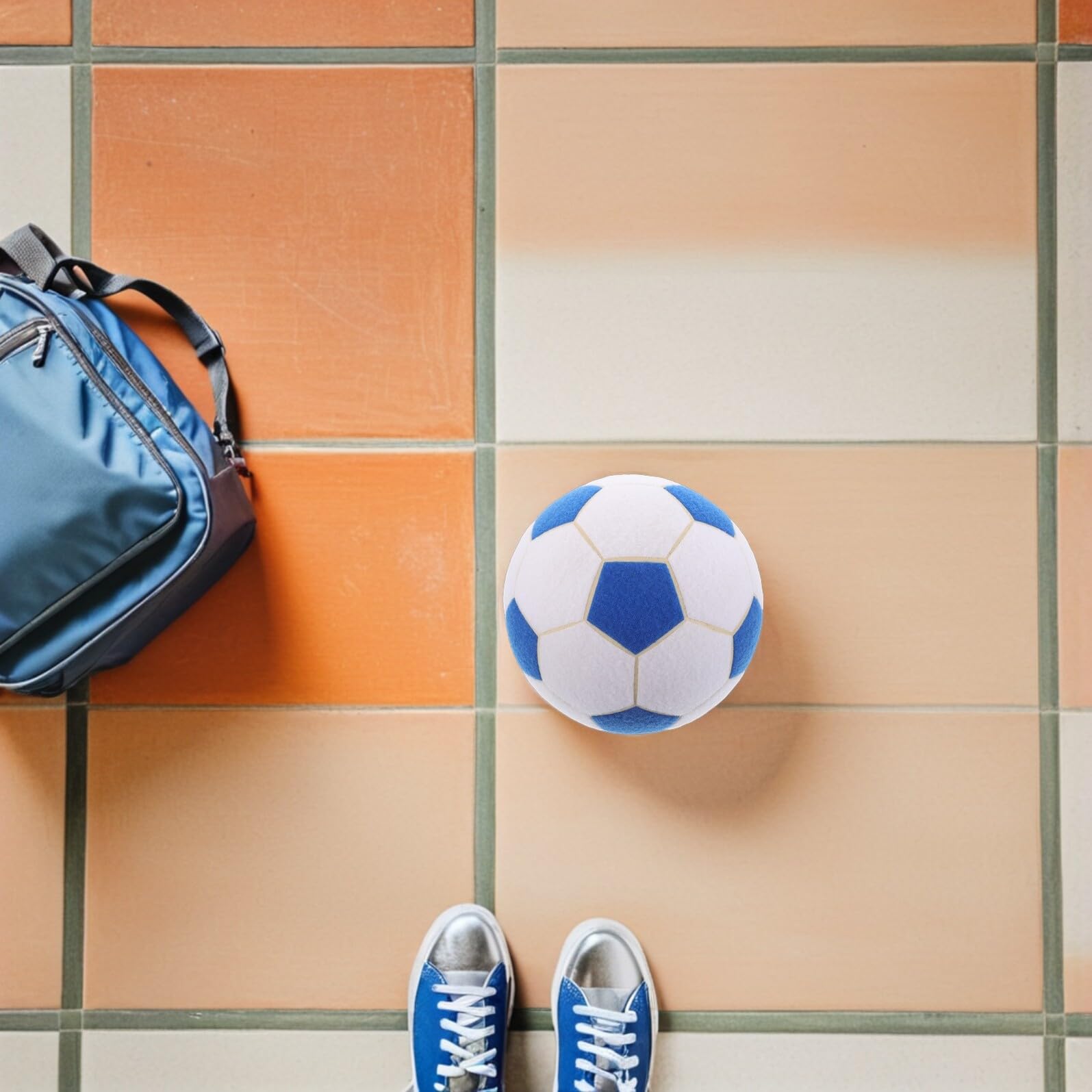 Balón de Fútbol Adhesivo Tamaño 5 y Azul para Entrenamiento Infantil Juego Interactivo de Puntería para Interiores y Exteriores Material de Práctica para Desarrollo de