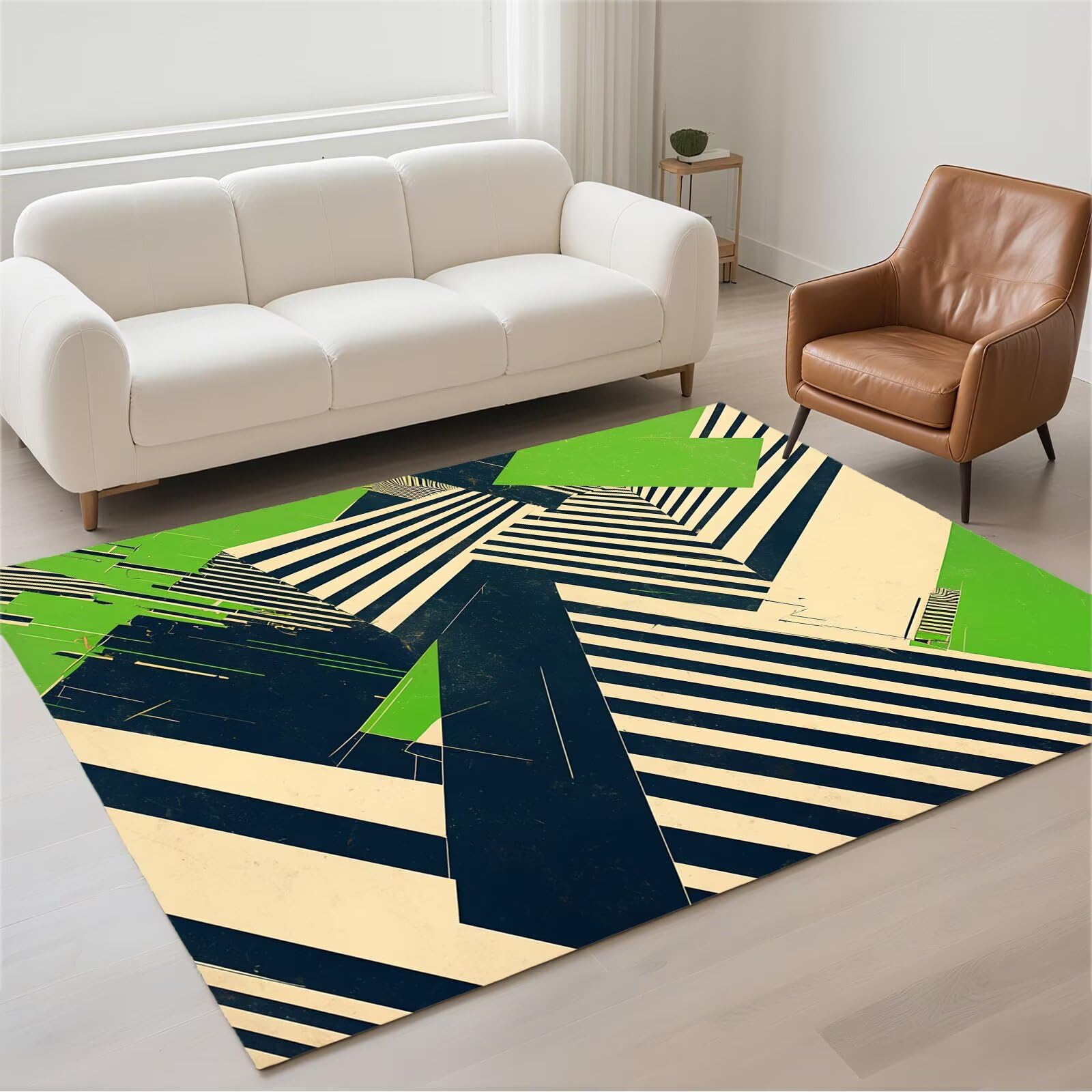 Tapis salon imperméable résistant aux taches tapis lavable 120x180cm