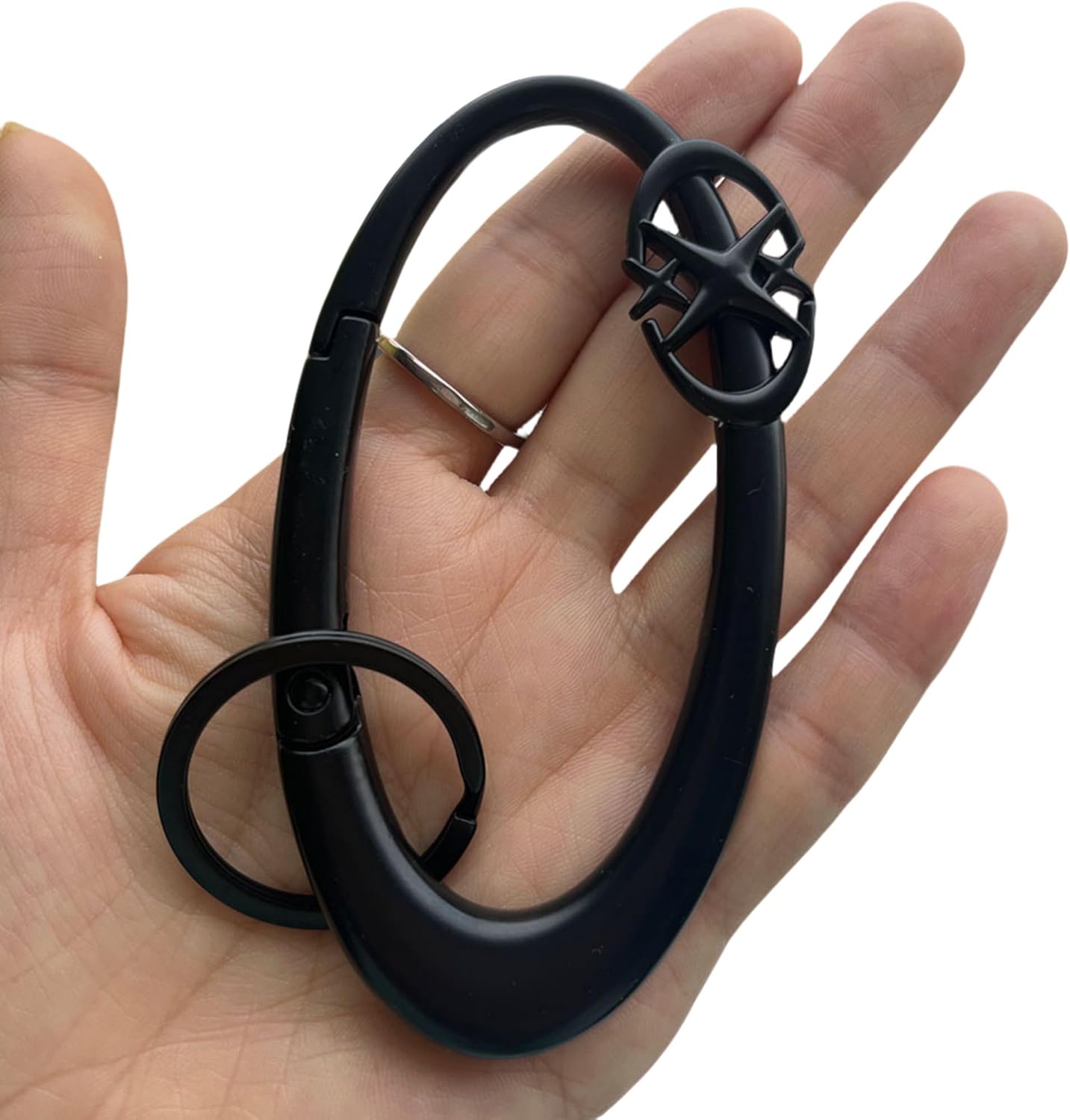 Y2K Cute Star Carabiner Keychain Cool Belt Loop Clip Starlight Heavy Duty Carabiner Clasp Snap Hook Holder Key Buckle - Image 6