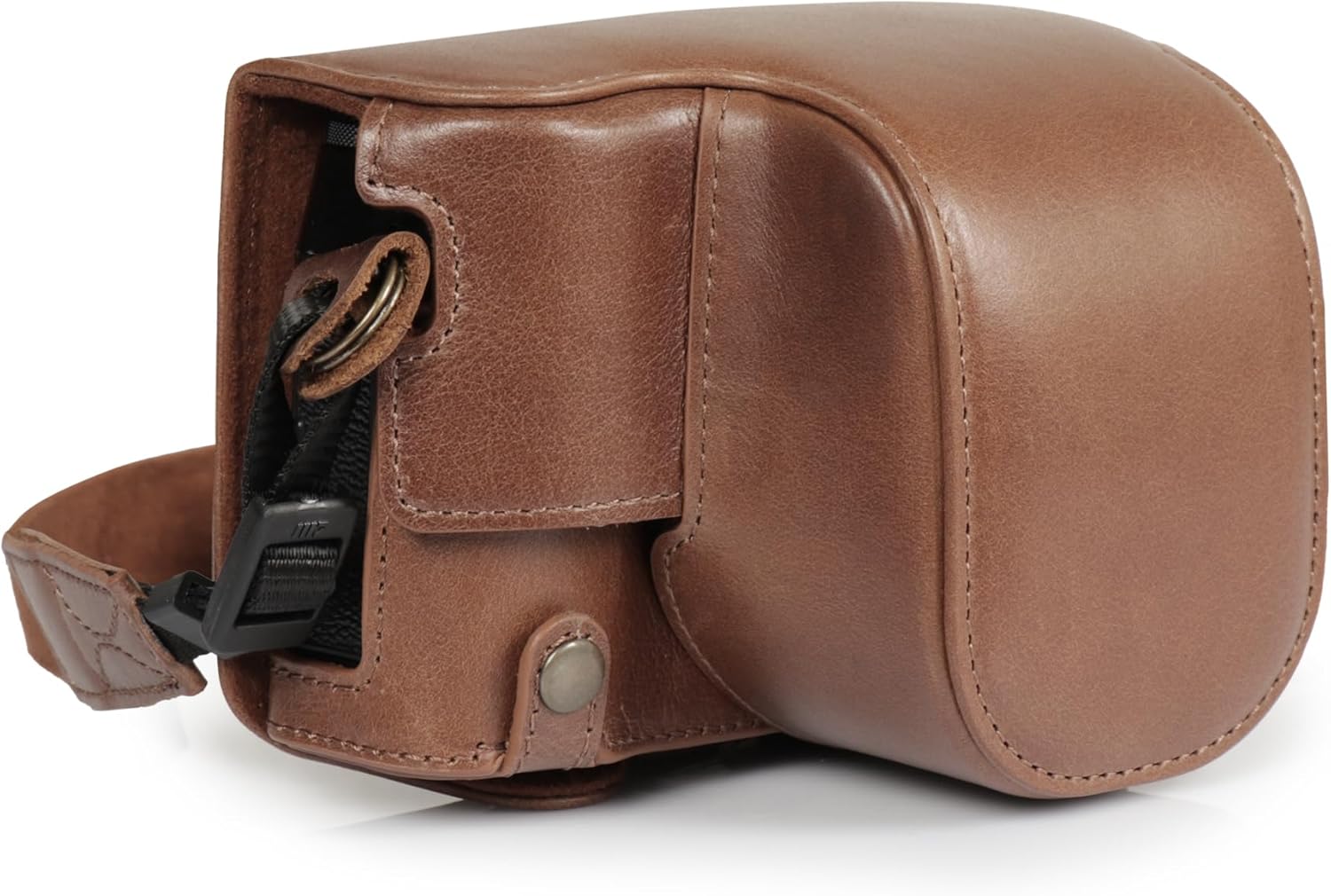 Mega Gear Genuine Leather Camera Case for Fujifilm X100VI - Stylish and Protective - Brown