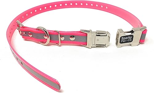 Vista 13 de Sparky Pet Co - Correa de repuesto Apollo ECollar - Collar de perro - Biothane impermeable - Ajustable - Doble hebilla - Cierre de metal rápido