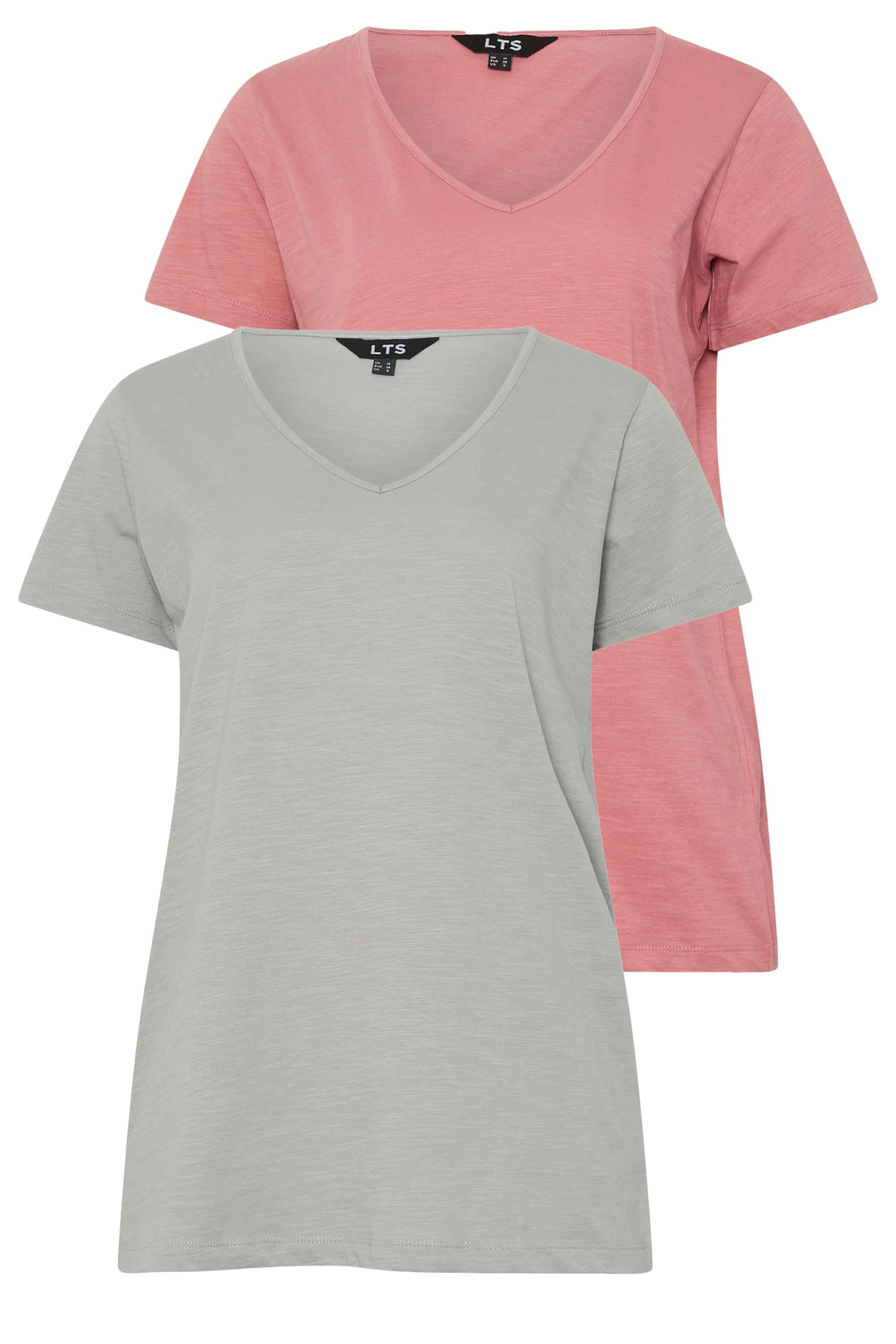 Long Tall Sally - LTS Tall 2 Pack & Grey V-Neck T-Shirts - Women's