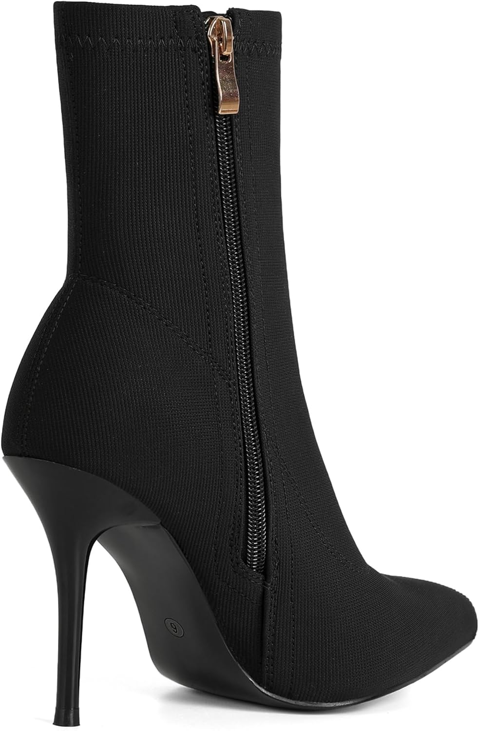 vivianly Women's Sexy Pointy Toe Stiletto Heels Ankle Boots Printed Stretchy Sock Booties - Image 5