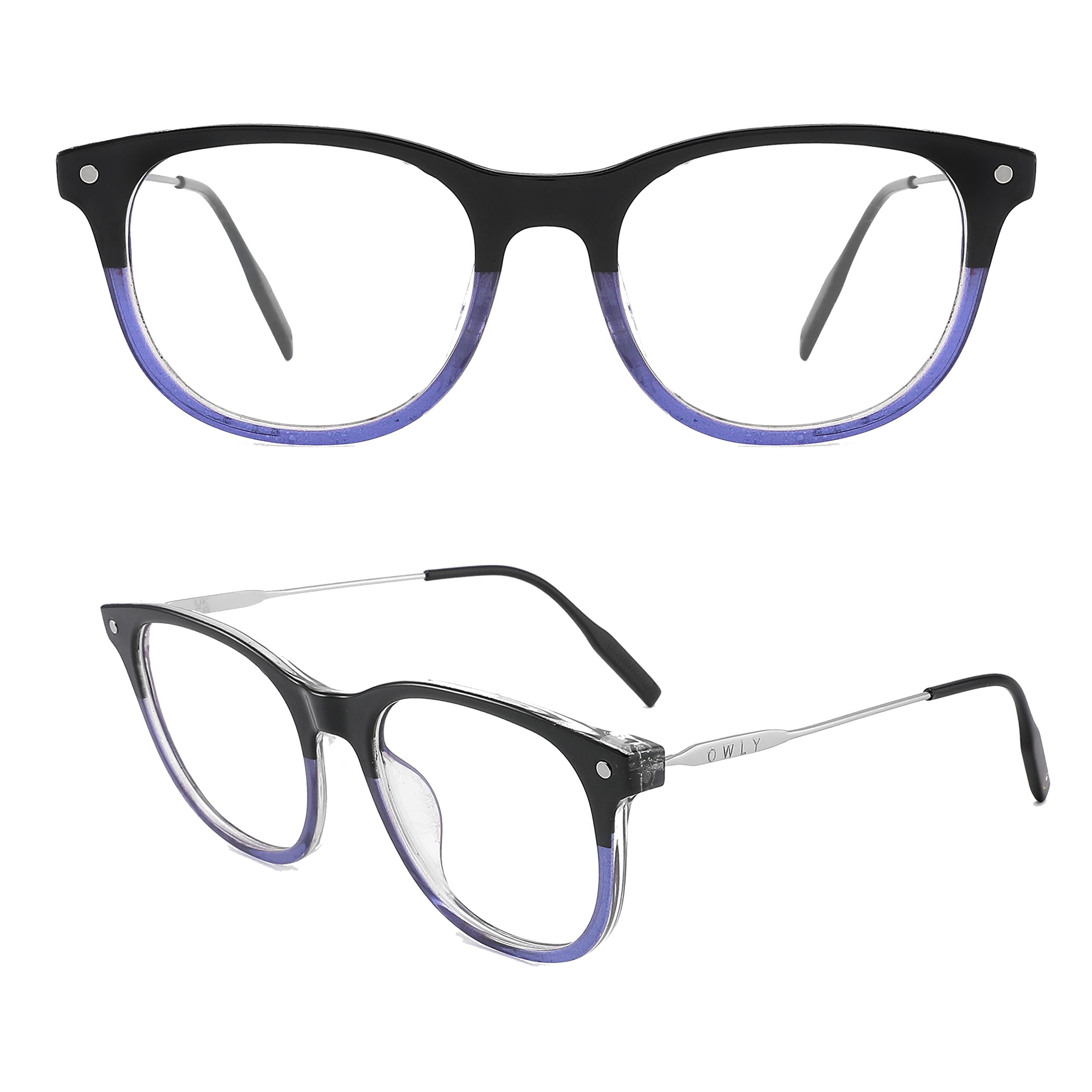 Owly Unisex Black Blue Owly™ Ultra Thin Blue Light Blocking Pocket Reading Glasses (, 1, Diopters)
