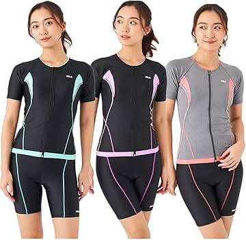 Amazon.co.jp: FILA フィラ レディース フィットネス 水着 ウェア 2点