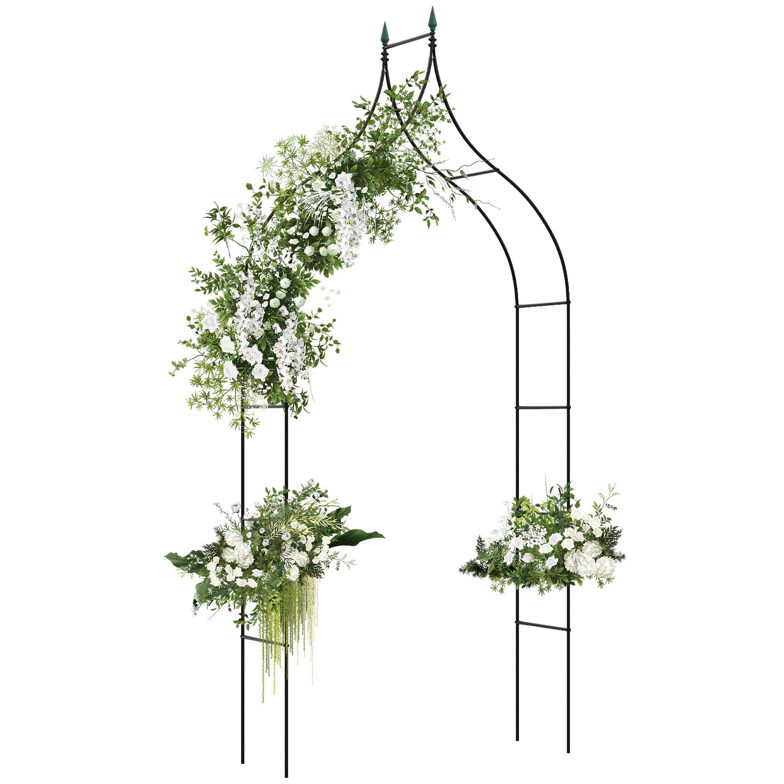 Arche De Jardin En Métal Galvanisé - Hauteur Réglable 140 à 280 Cm, Pour Plantes Grimpantes (glycine, Rosiers...)