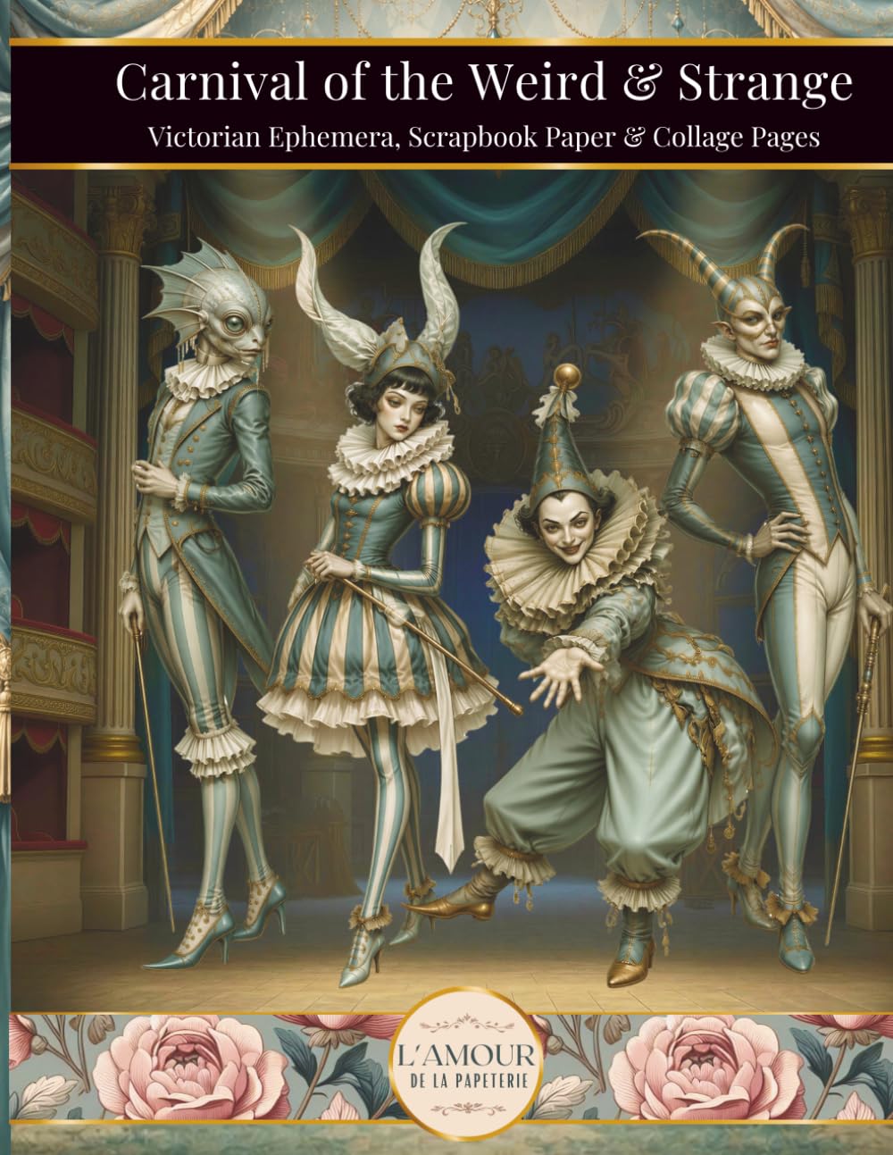 Carnival Of The Weird & Strange: Victorian Ephemera, Scrapbook Paper & Collage Pages