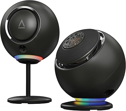 CREATIVE Pebble Nova Premium 2.0 USB-C Computer Speakers with Bluetooth 5.3 and Customizable RGB Lighting, USB Audio, Headset Port, for PC and Mac Black