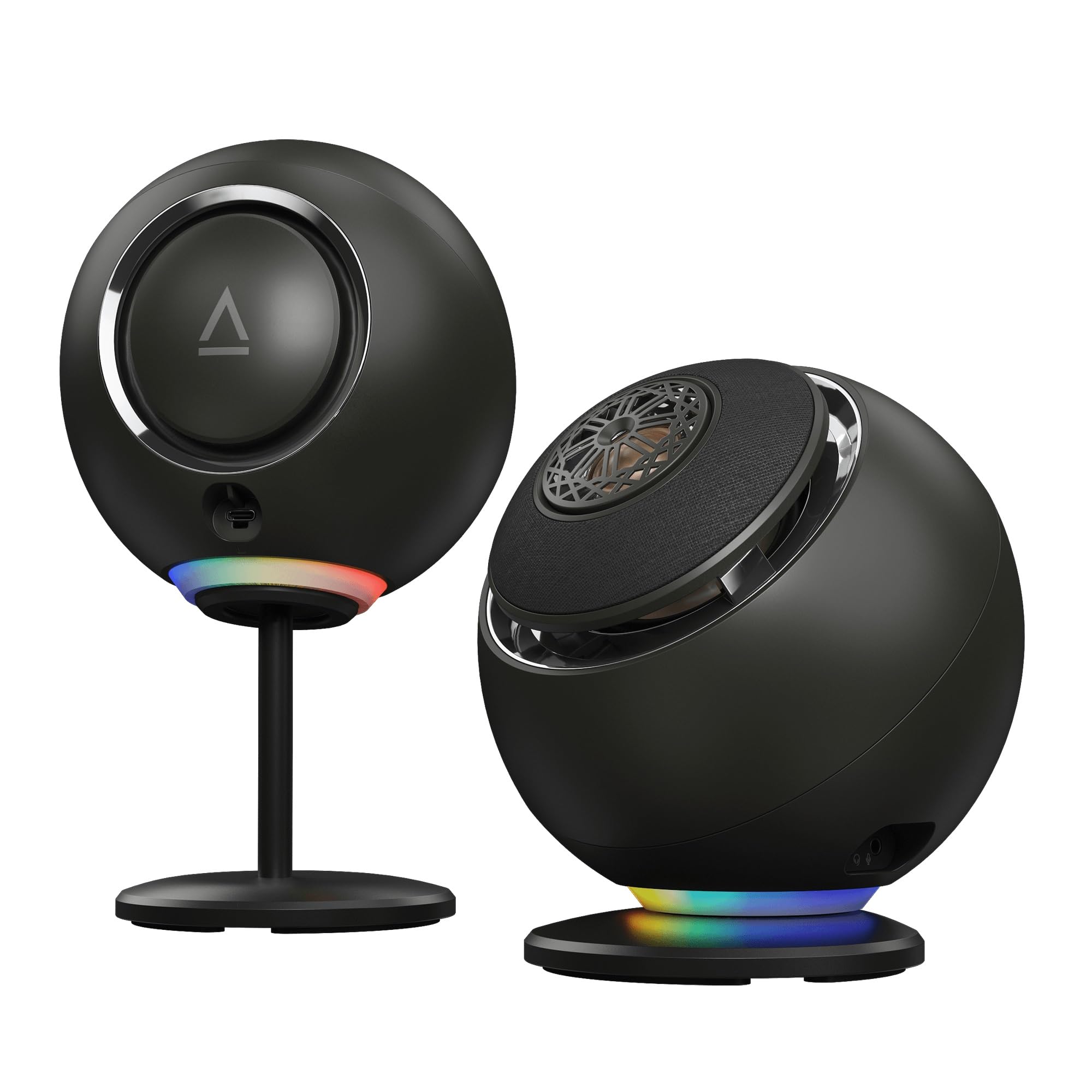 CREATIVE Pebble Nova Premium 2.0 Speakers with USB-C, Bluetooth 5.3 and Customizable RGB Lighting, USB Audio and Headphone Port, for PC and Mac (Black)