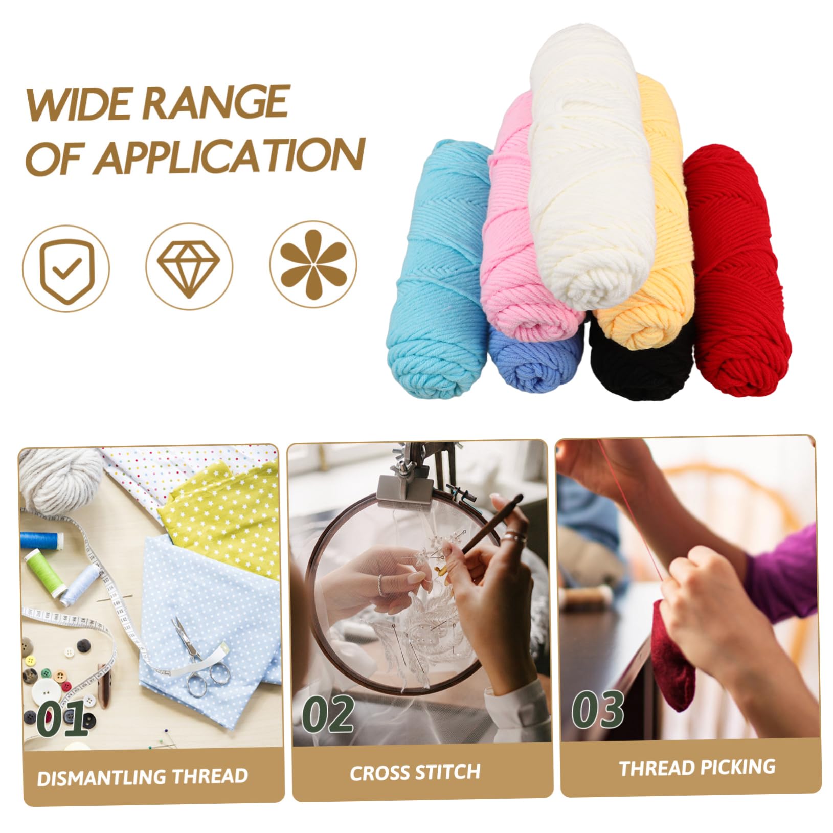 Yarn in Cotone al Latte 8 Capi, 7 Pezzi per Lavori a Maglia