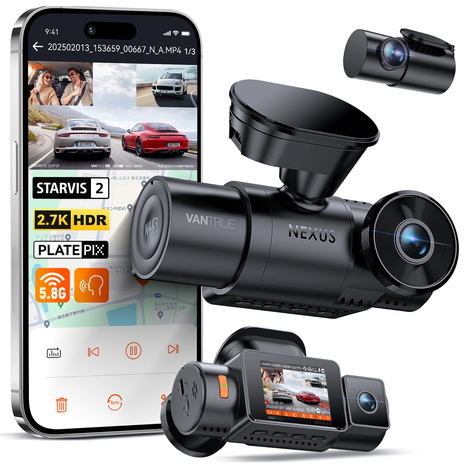 Amazon.co.jp: 「2026革新版」 VANTRUE N4S 3カメラ ドライブ