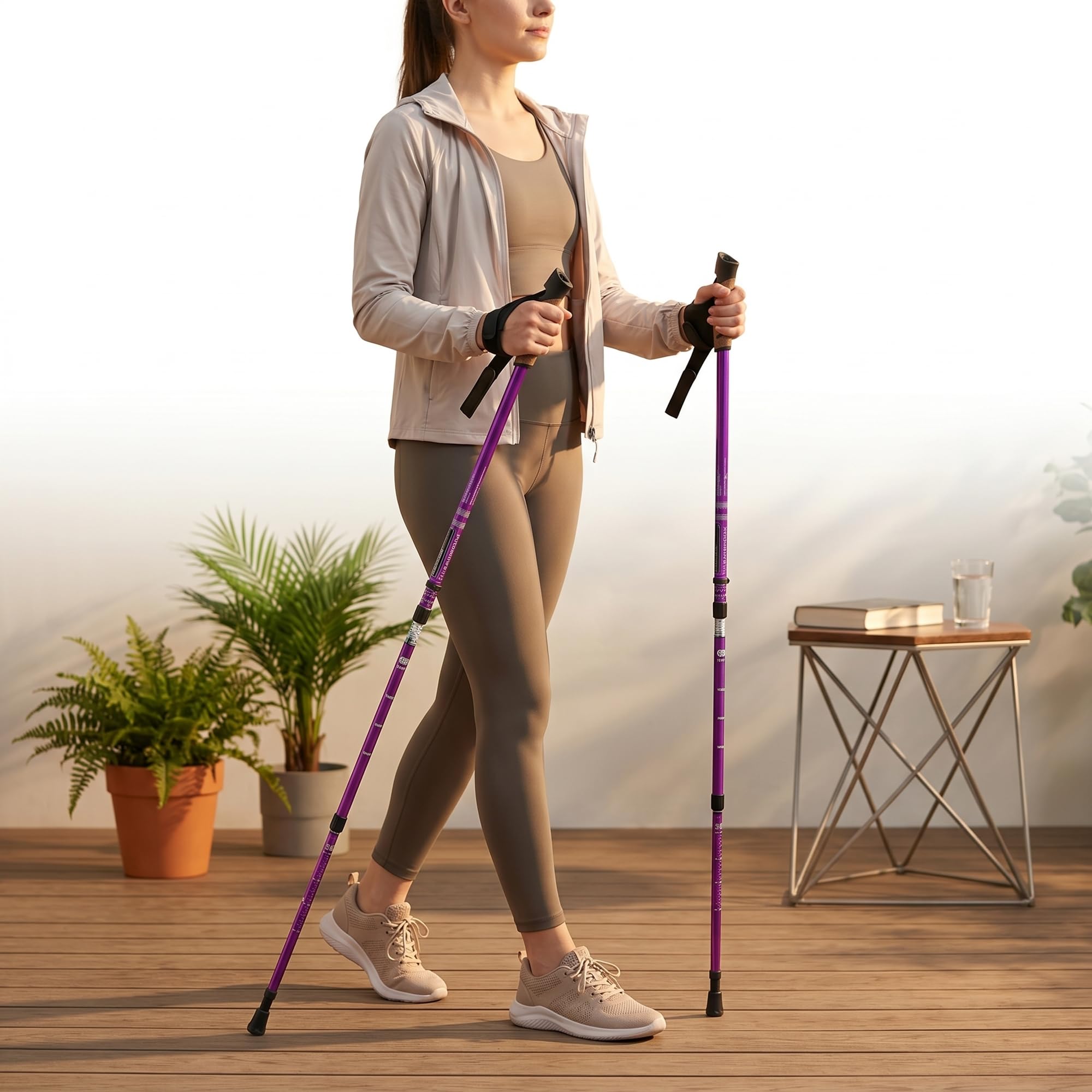 Mucola Nordic Walkingstöcke 2er Set – Höhenverstellbar 65–135 cm | Teleskop Wanderstöcke aus Aluminium Antishock, Wolframstahlspitze & 12 Aufsätzen - Trekking, Wandern, Fitness