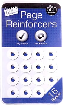 Just stationery Hole Reinforcers Label, White, 5930/72