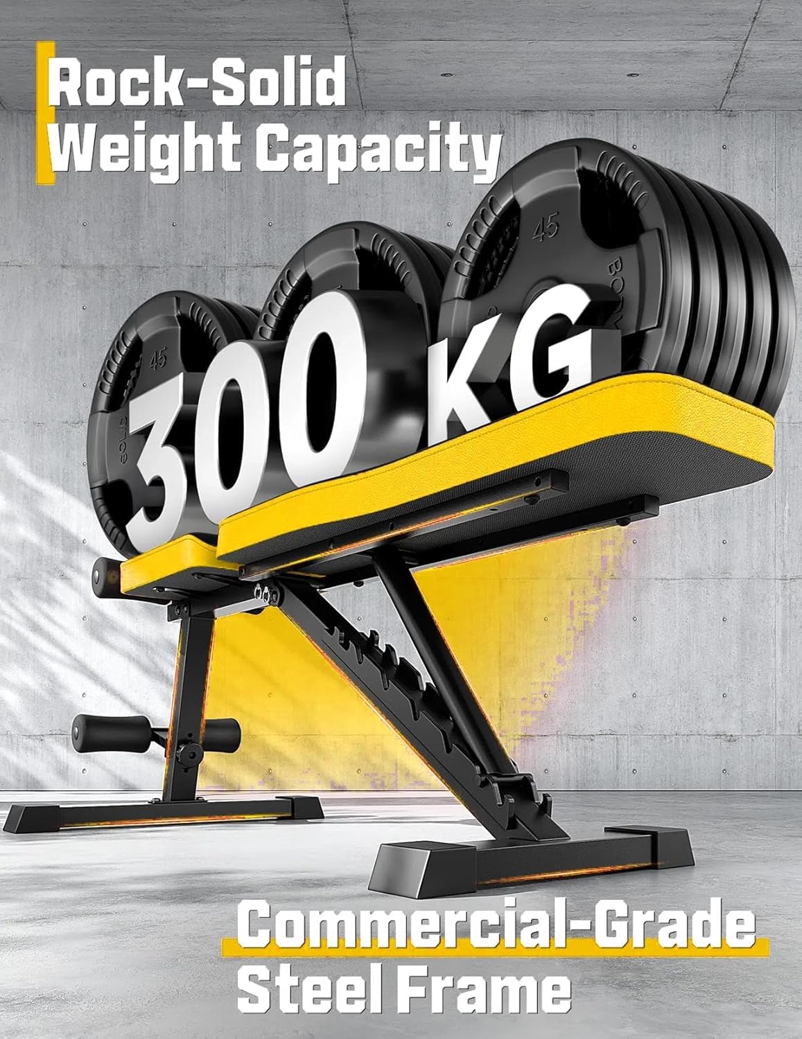 Banc Inclinable Compact Rangement Banc De Musculation Multifonction Pliable - Support Haltères Réglable - 200kg Charge Max - Home Gym Home Gym Entraînement Complet