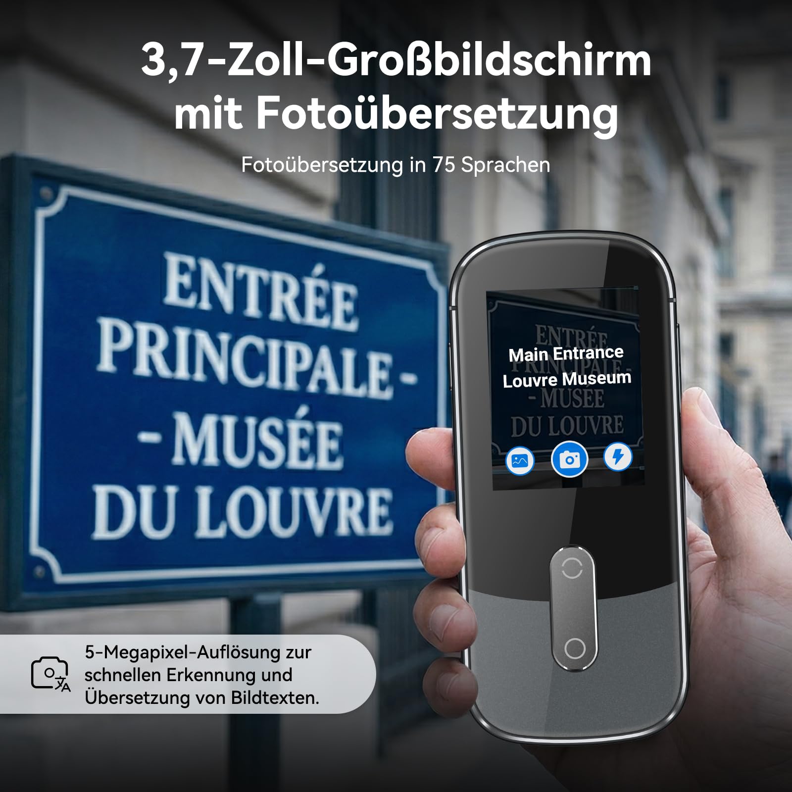 Wooask Sprachübersetzer Ohne Internet, Übersetzer Gerät Testsieger, Translator W09 Übersetzer Echtzeit 144 Sprachen mit sprachausgabe/Offline/Foto Sprachübersetzer für Reisen,Lernen und Business