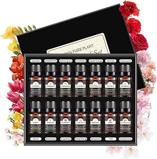 Essential Oils 100% Natural Pure Plant Fragrance Oil Kit 14pcs Top Aromatherapy Oils Gift Set Multi Scented Oil Long Lasting for Humidifier Diffuser Massage Candle & Soap Making Skin Hair Care(10ml)