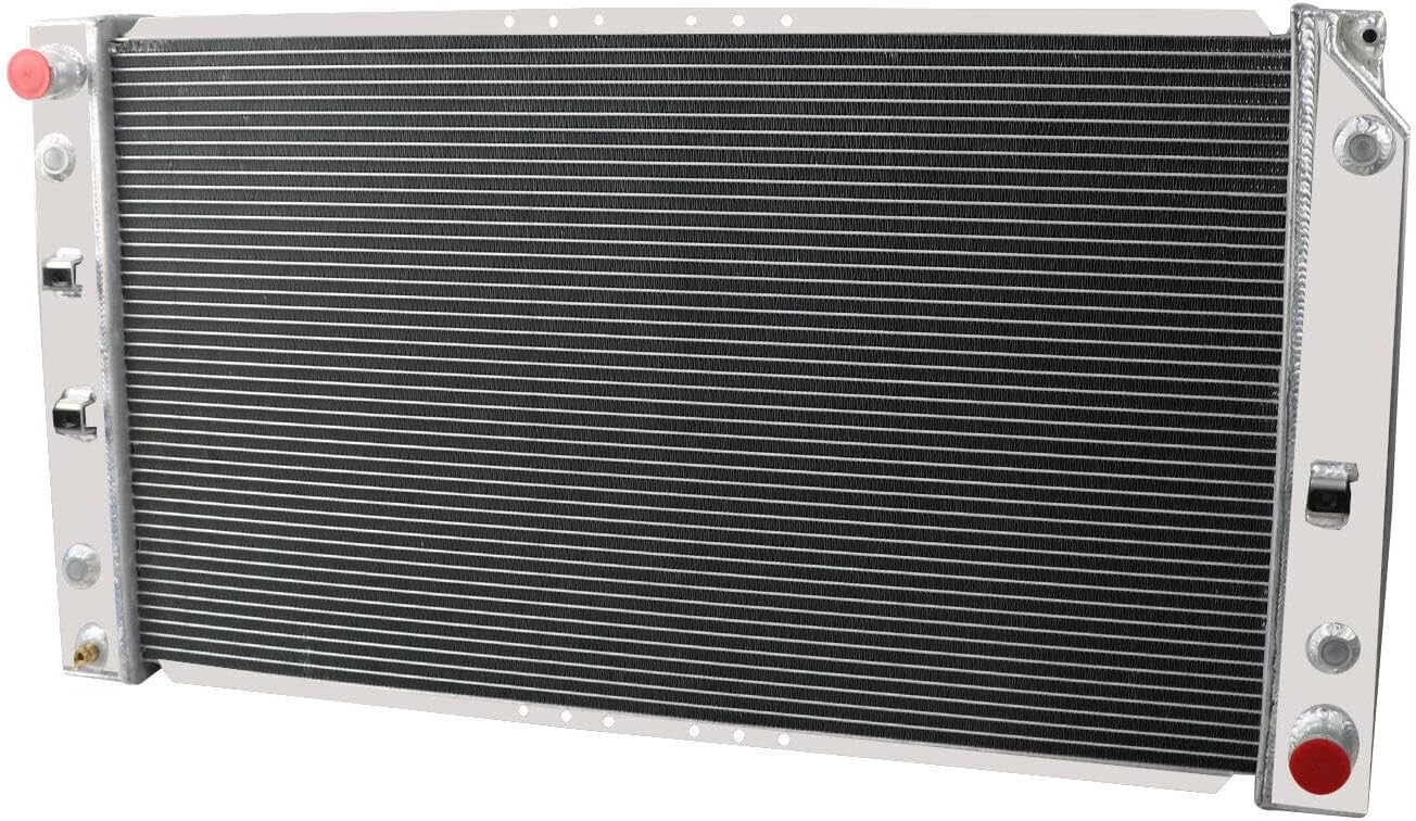 4 Row Core Aluminum Radiator for 1994 19951996 Chevy Caprice Impala/Buick Roadmaster/Cadillac Fleetwood 5.7L All Aluminum Radiador with Shroud Fan and Relay