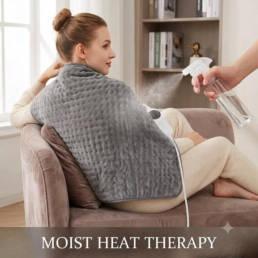 Heating Pad, Extra Large 20"x40" Electric Heating Pad for Back Pain Relief and Period Cramps, Fast Heating Portable Heated Wrap Belt 10 Heat Levels Auto Shut Off Moist Heated Pad Gifts for Women Men
