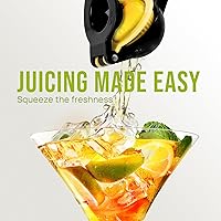 Vista 3 de Zulay Kitchen Exprimidor de limón 2 en 1 de metal, exprimidor de mano de extracción máxima resistente, exprimidor de limón que recibe hasta