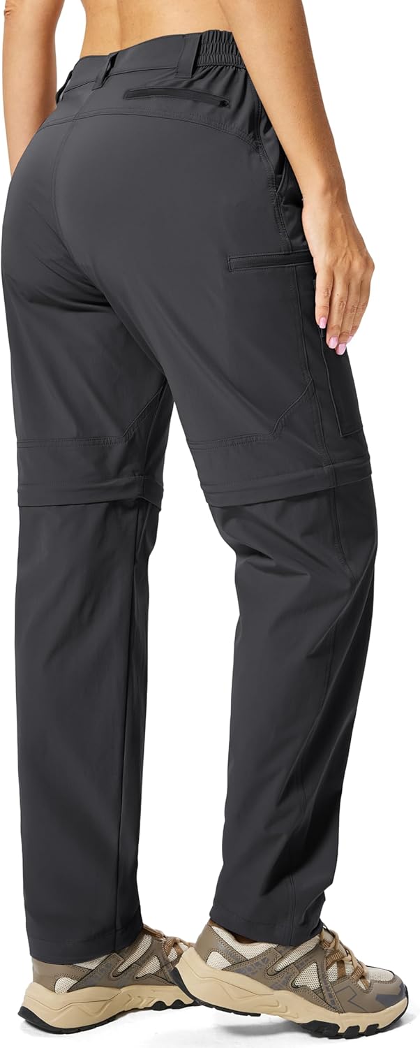Women's Hiking Pants Convertible Lightweight Quick Dry Stretch Zip Off 7 Pockets Outdoor Travel Cargo Pants