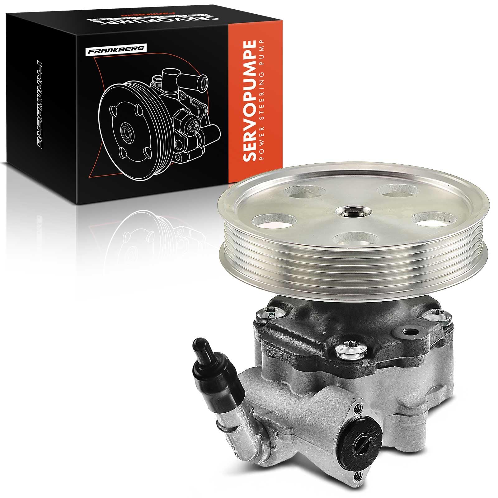 Frankberg Power Steering Pump Steering System Hydraulic Pump with pulleys Compatible with Q5 8RB 2.0L 2009-2017 Q5 8R 2.0L 2011-2017 Replace# 8R0145153D